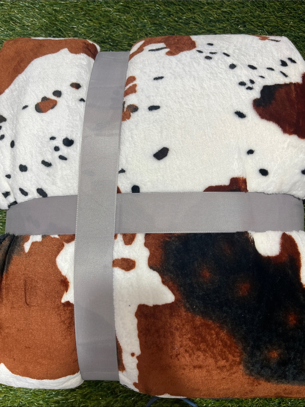 cow print king blanket